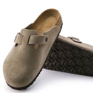 Birkenstock, Boston Soft Footbed, Taupe, Size 40